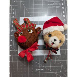 House of Lloyd Reindeer Bear Santa doorknob covers 1980s quirky stuffed animal